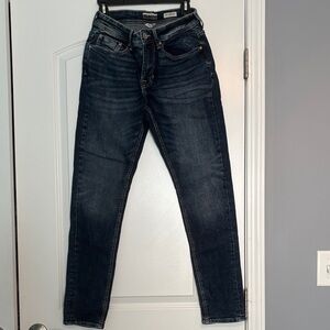 Buckle Men's Skinny Jeans - Dark Blue